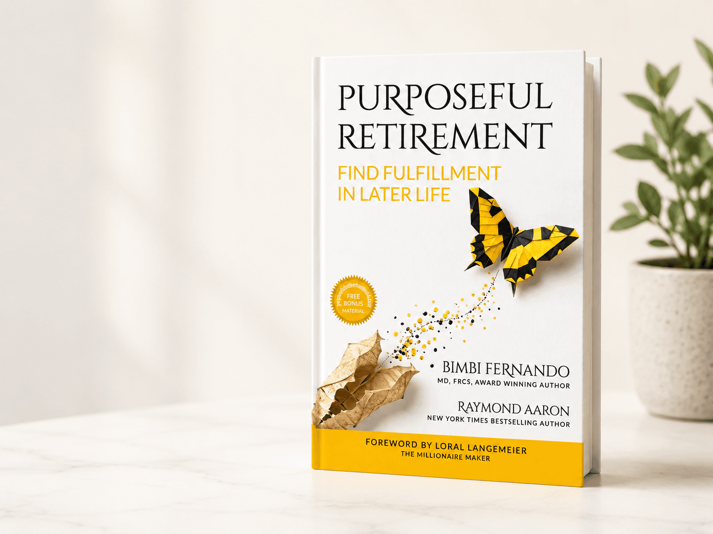 Purposeful Retirement book resting on a desk